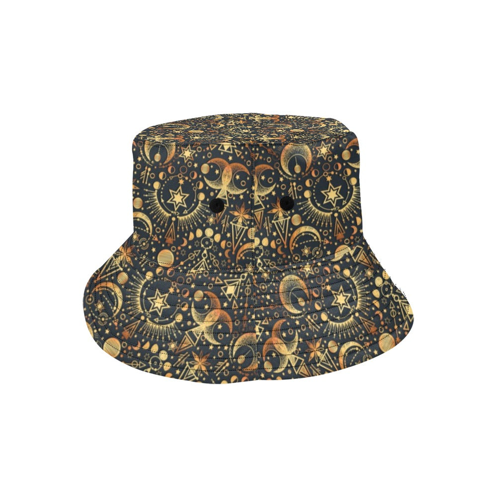Sun Moon Print Design LKS308 Unisex Bucket Hat
