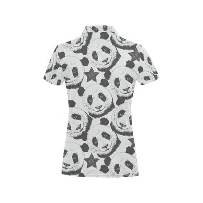 Panda Pattern Print Design A02 Women's Polo Shirt