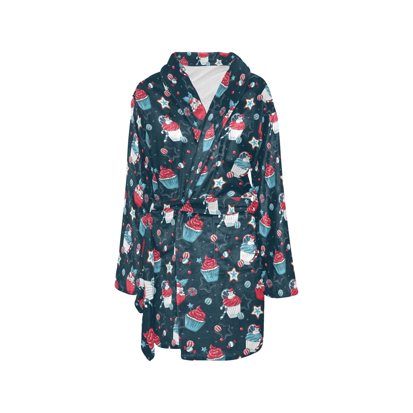 Cupcake Pattern Print Design 03 Women's Fleece Robe