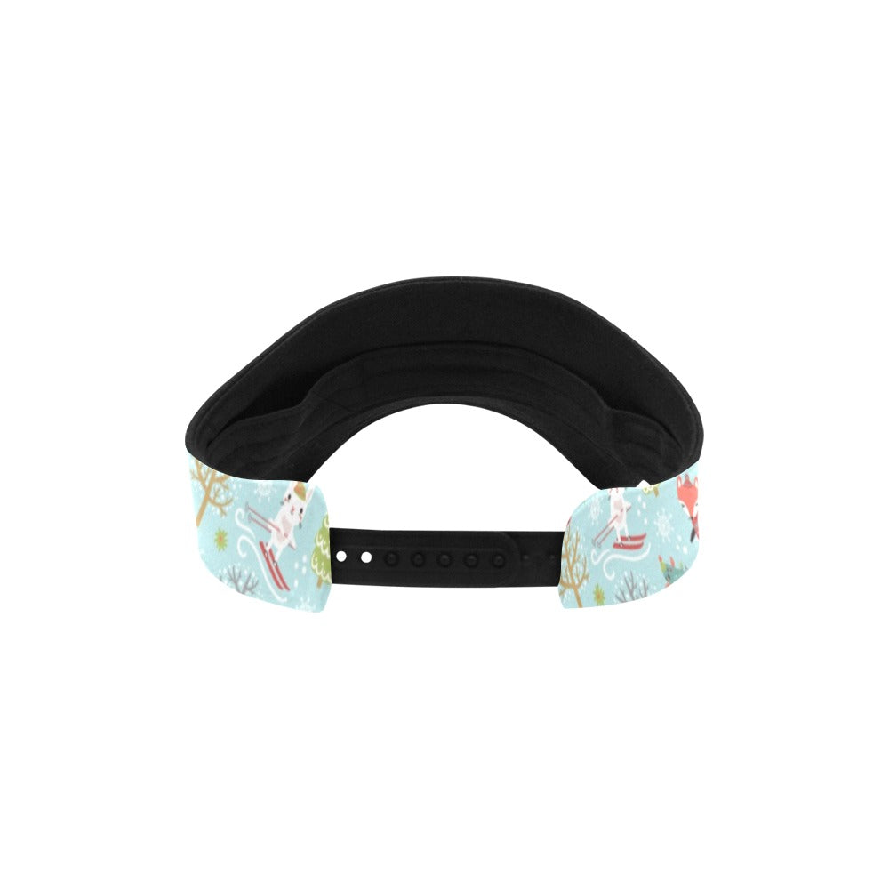 Ski Fox Cute Print Design LKS303 Unisex Sun Visor