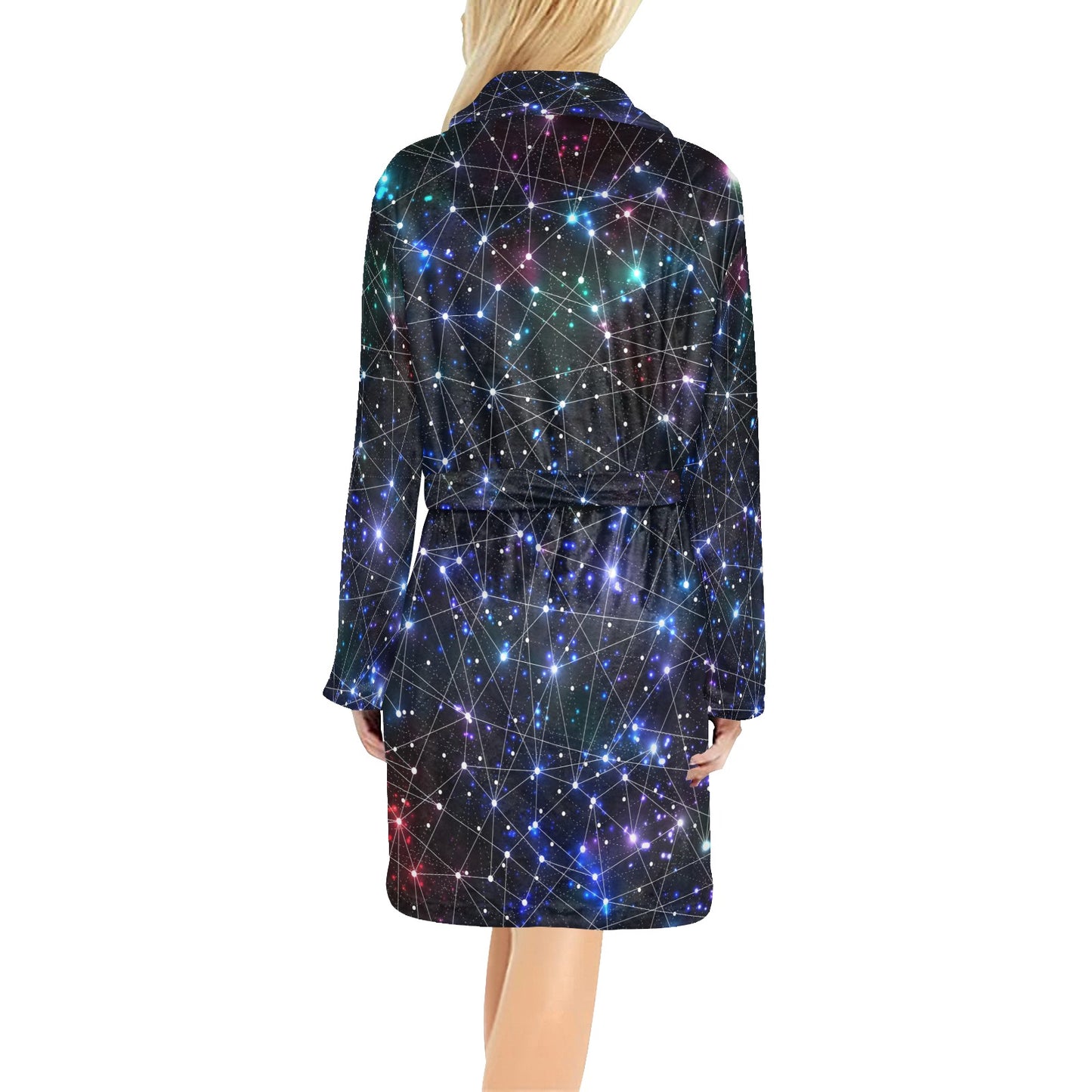 Cosmic Pattern Print Design 01 Women's Fleece Robe