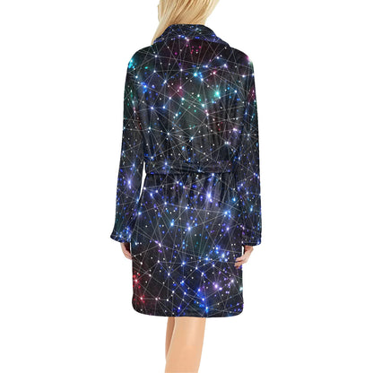 Cosmic Pattern Print Design 01 Women's Fleece Robe