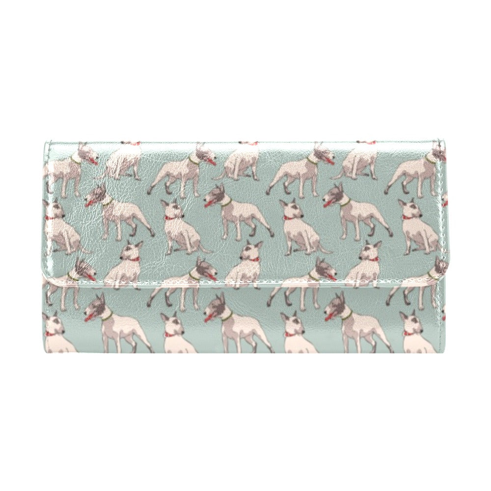 Bull Terrier Cute Print Pattern Women's Trifold Wallet