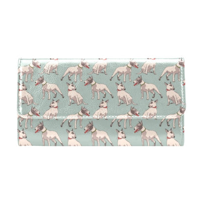 Bull Terrier Cute Print Pattern Women's Trifold Wallet