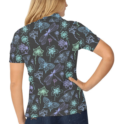 Butterfly Dragonfly Women's Polo Shirt