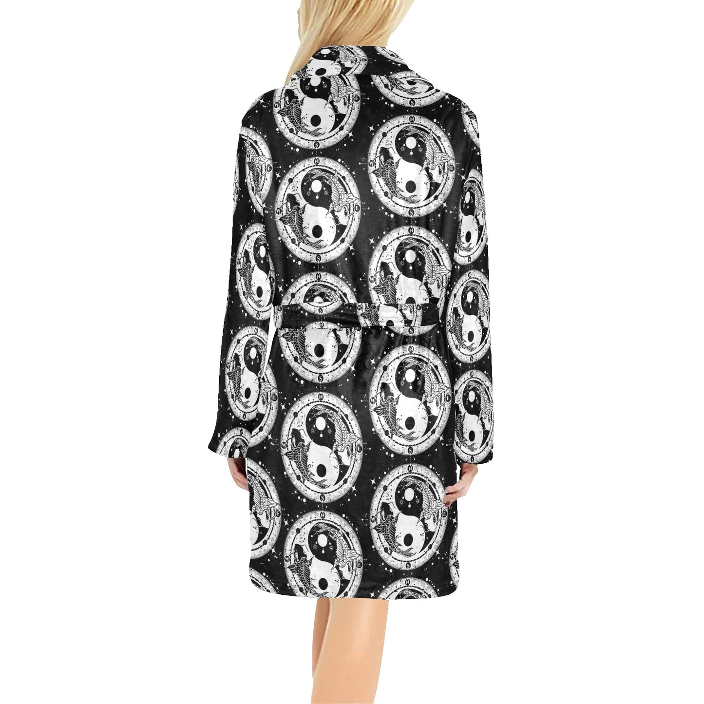 Yin Yang Koi Fish Women's Fleece Robe