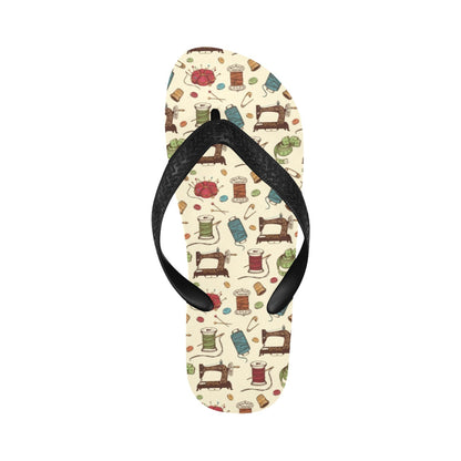 Sewing Equipment Print Design LKS303 Flip Flops