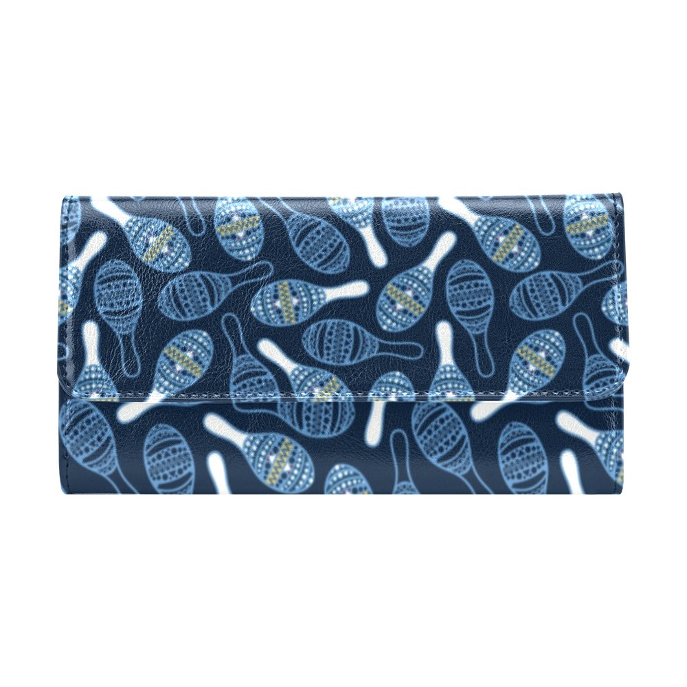 Maracas Print Design LKS401 Women's Trifold Wallet