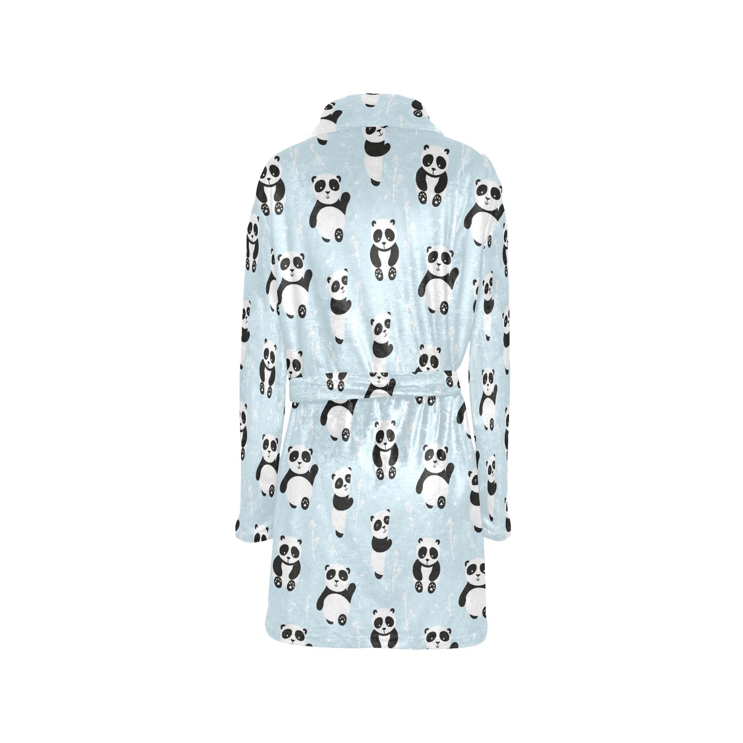 Panda Pattern Print Design A01 Women's Fleece Robe