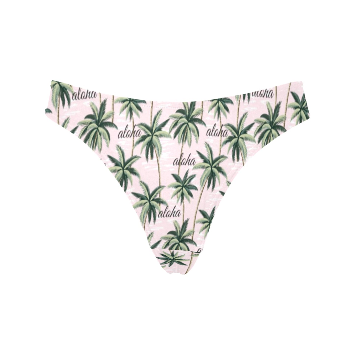 Aloha Beach Pattern Design Themed Print Women's Thongs