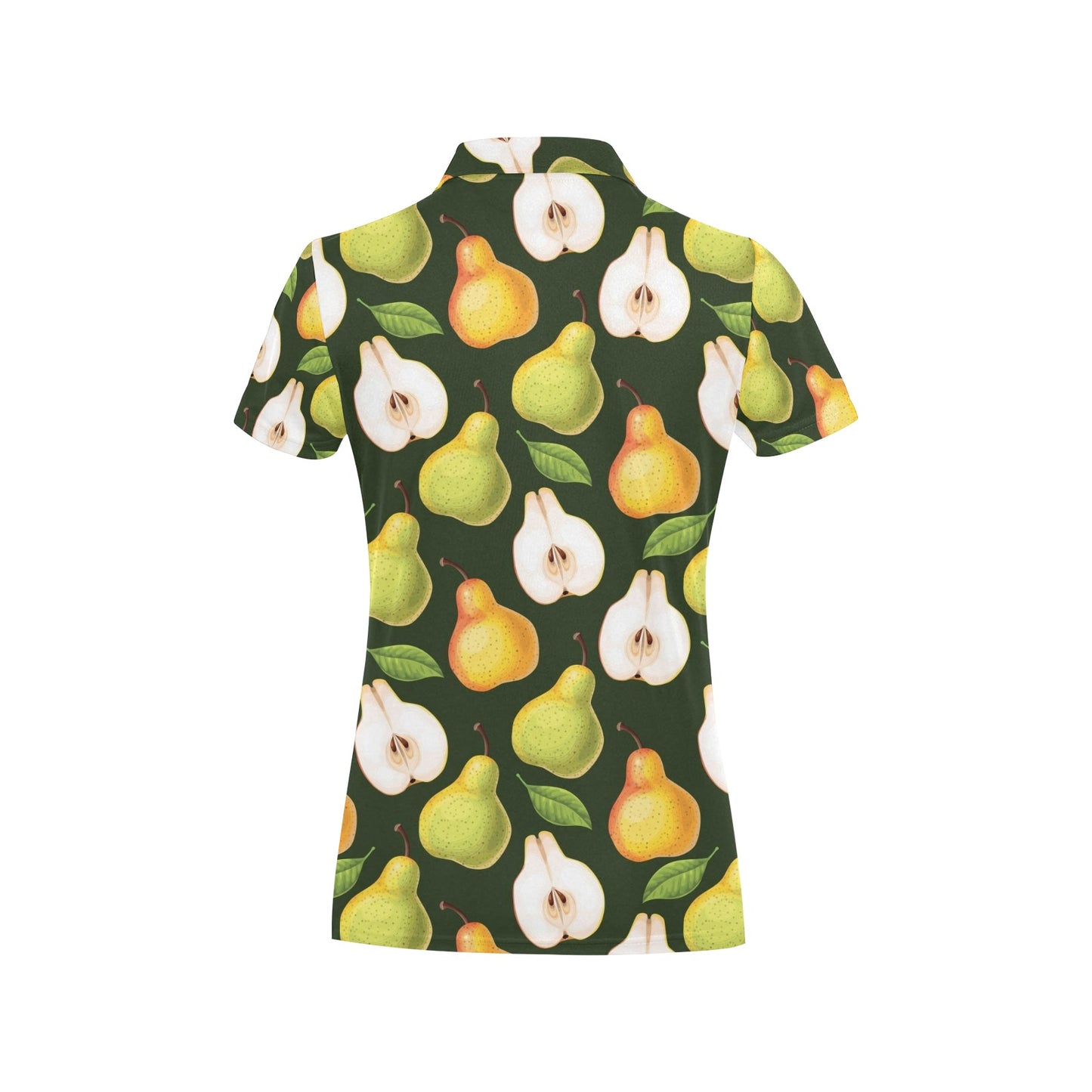 Pear Pattern Print Design PE06 Women's Polo Shirt