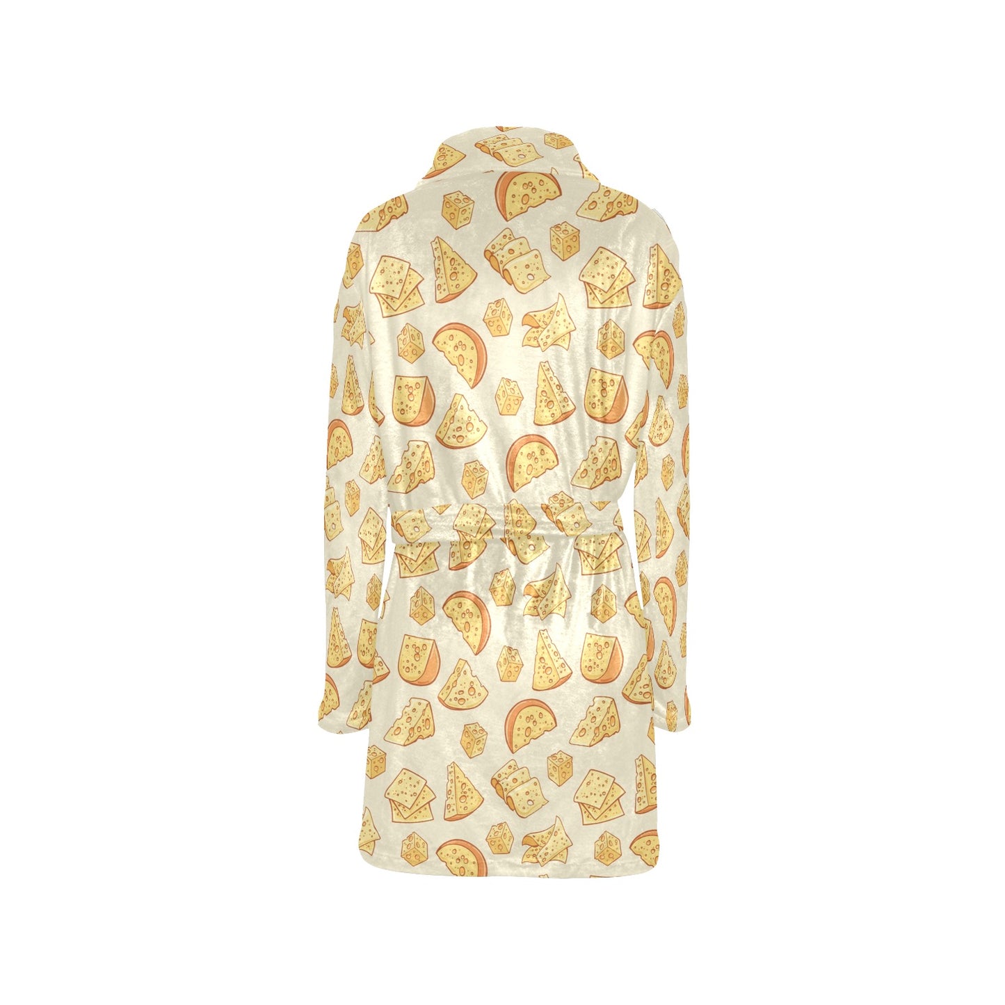 Cheese Pattern Print Design 01 Women's Fleece Robe