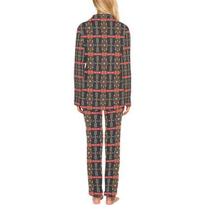 Southwest Pattern Print Design LKS303 Women's Long Pajama Set