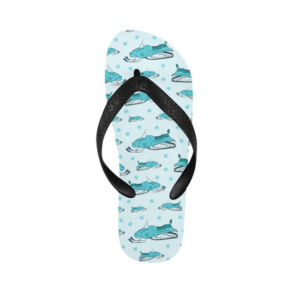 Snowmobile Print Design LKS301 Flip Flops