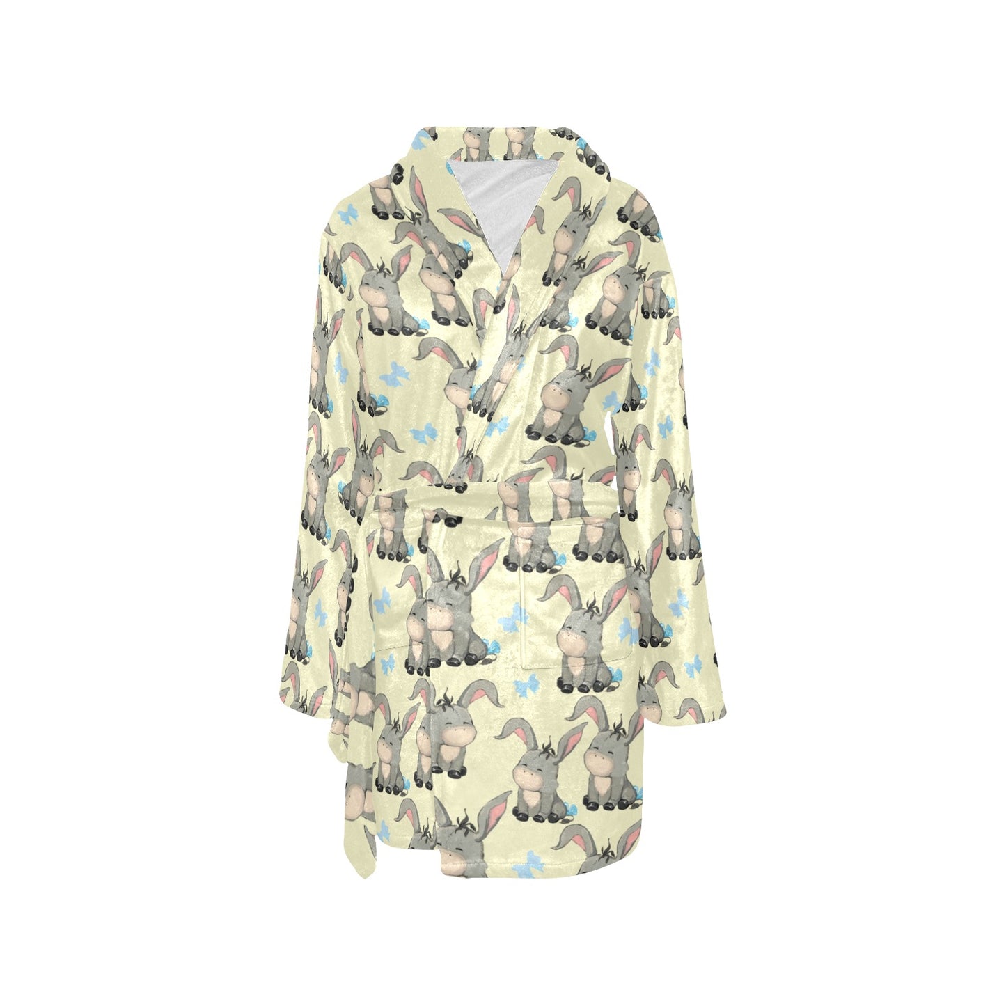 Donkey Baby Pattern Print Design 02 Women's Fleece Robe