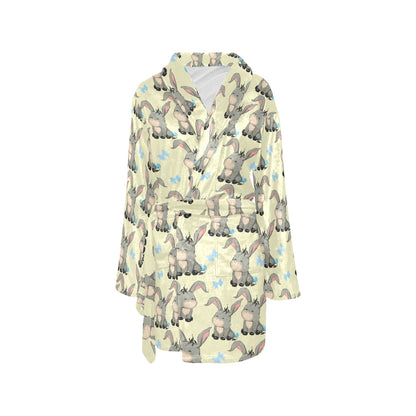 Donkey Baby Pattern Print Design 02 Women's Fleece Robe