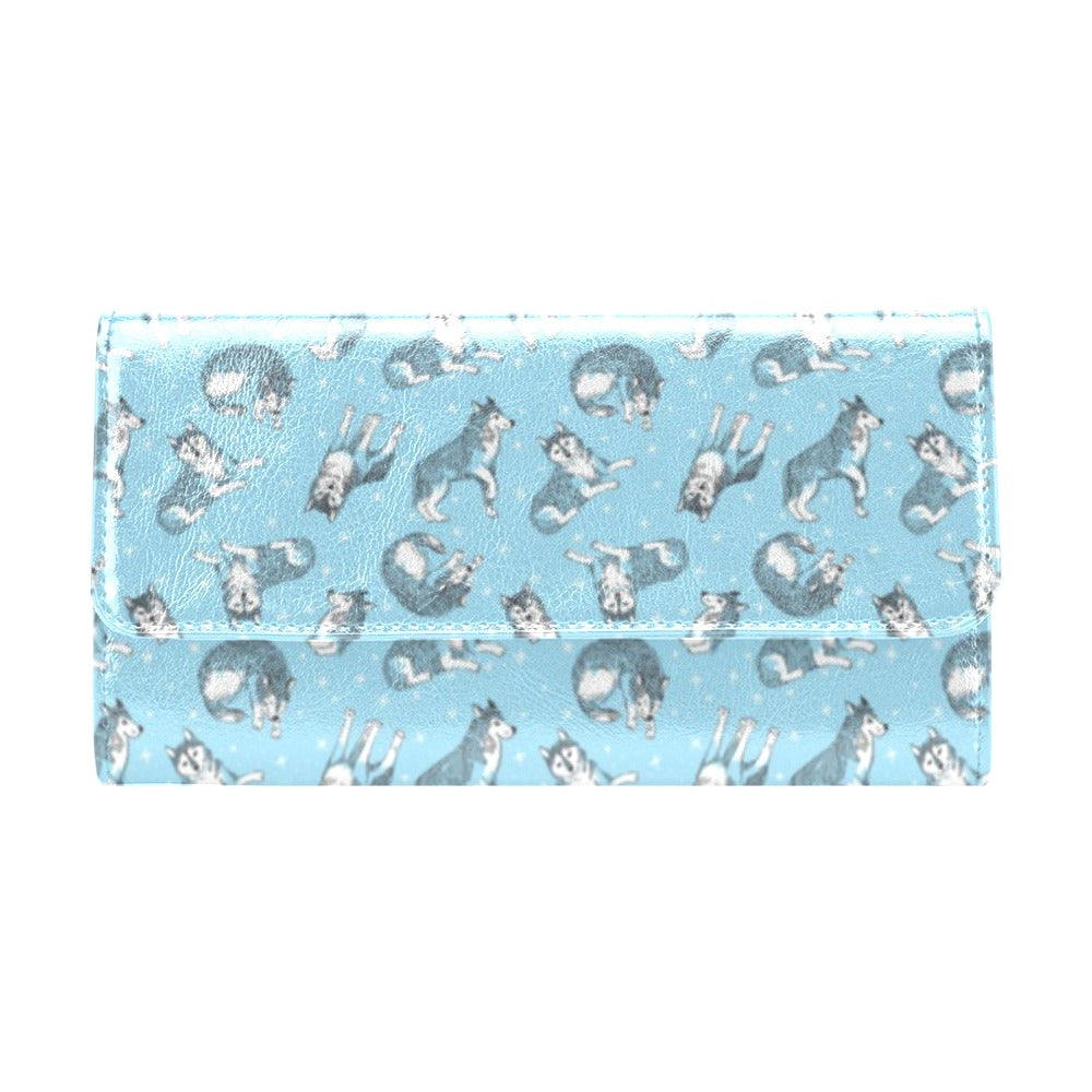Wolf Design Print Pattern Women's Trifold Wallet
