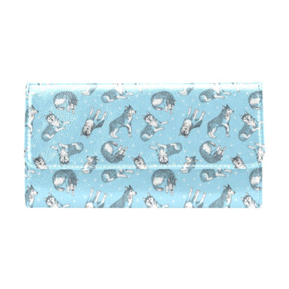 Wolf Design Print Pattern Women's Trifold Wallet