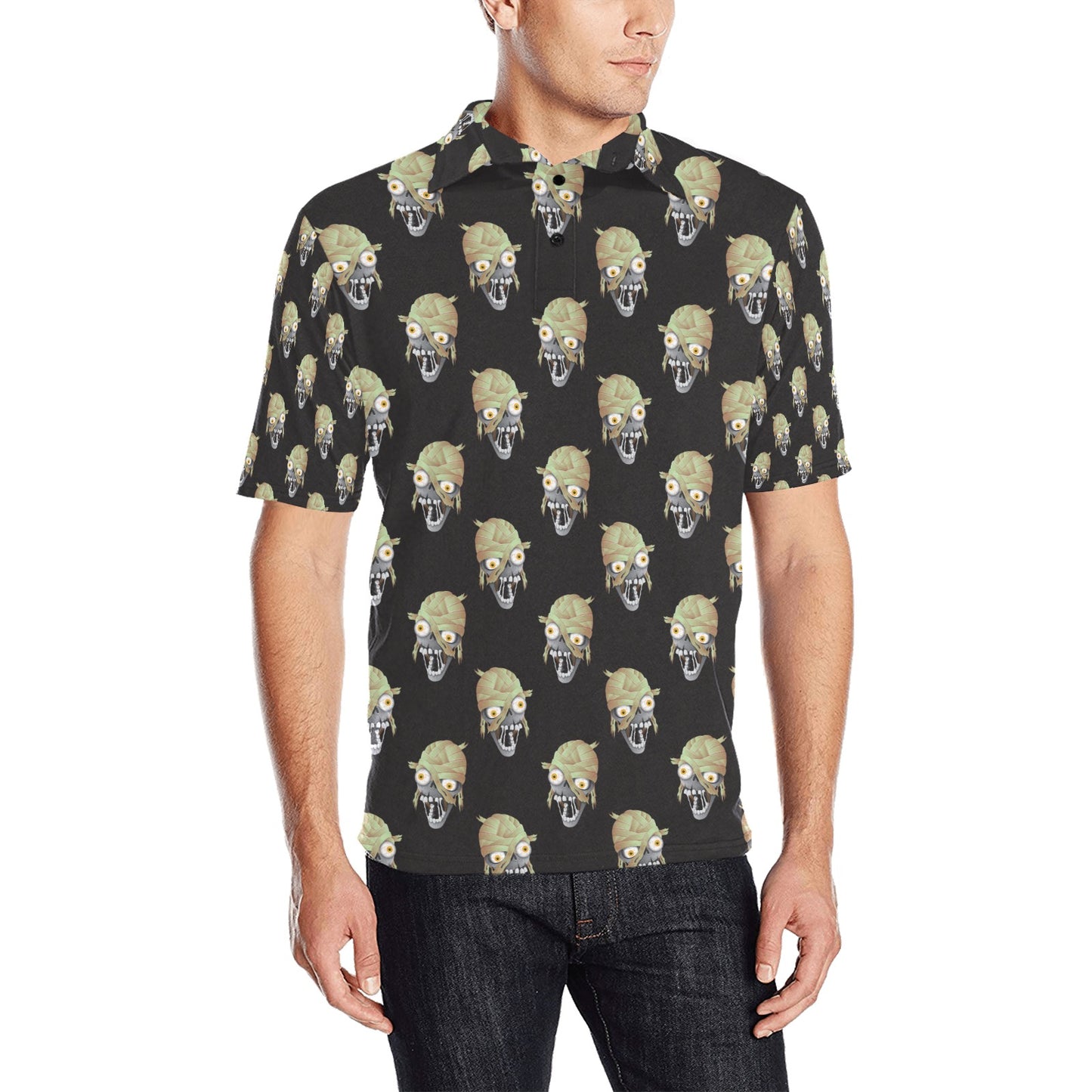 Mummy Print Design LKS304 Men Polo Shirt