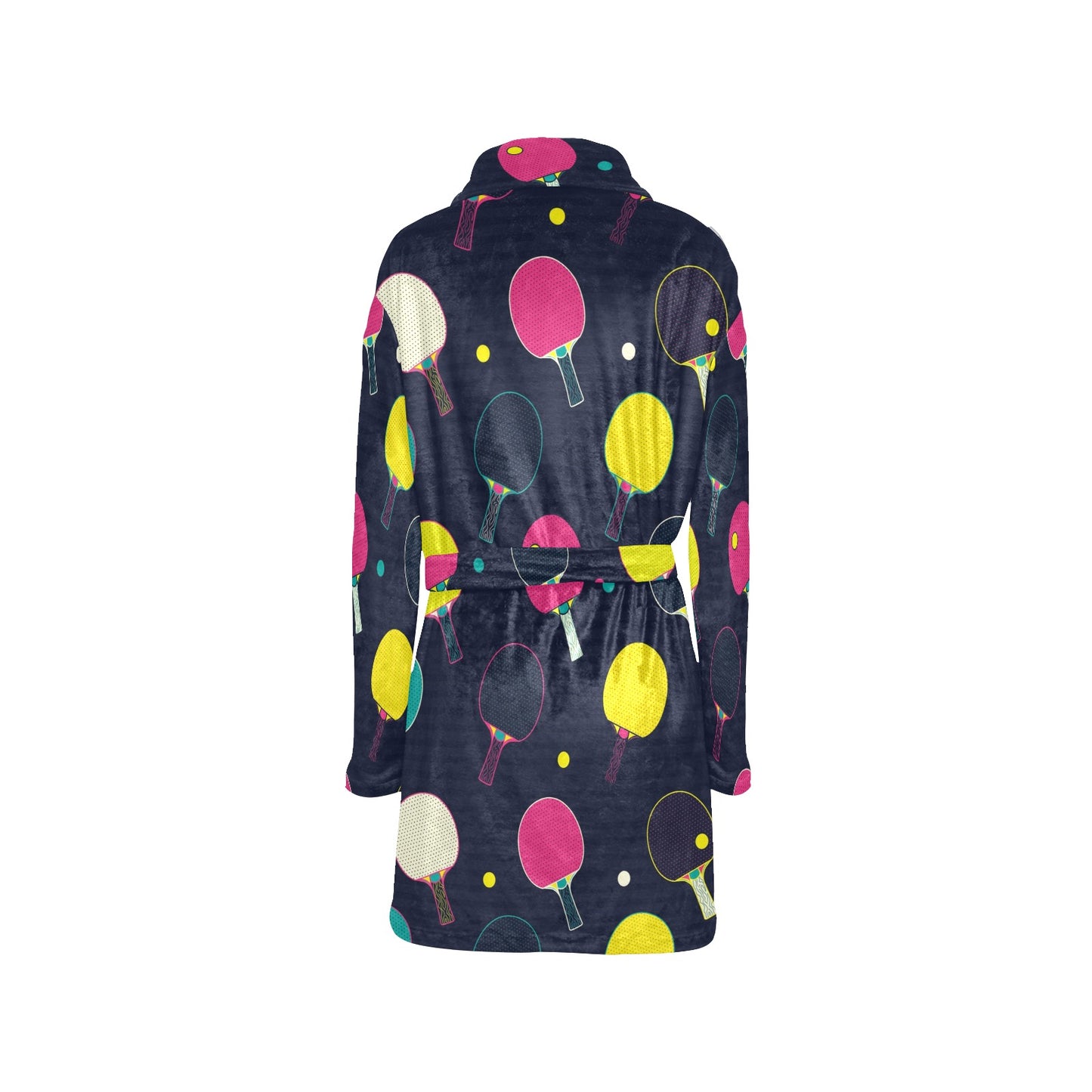Ping Pong Pattern Print Design A04 Women's Fleece Robe