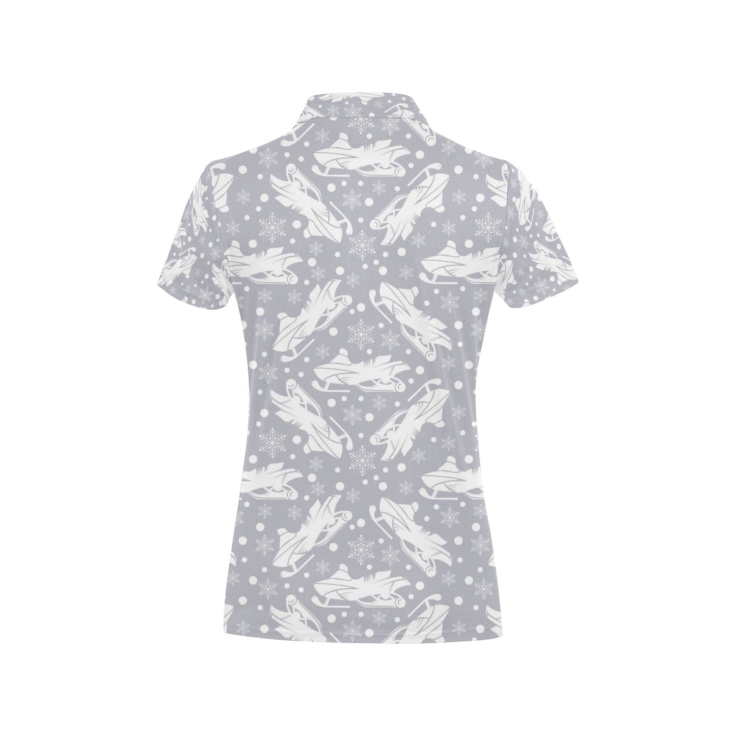 Snowmobile Print Design LKS302 Women's Polo Shirt