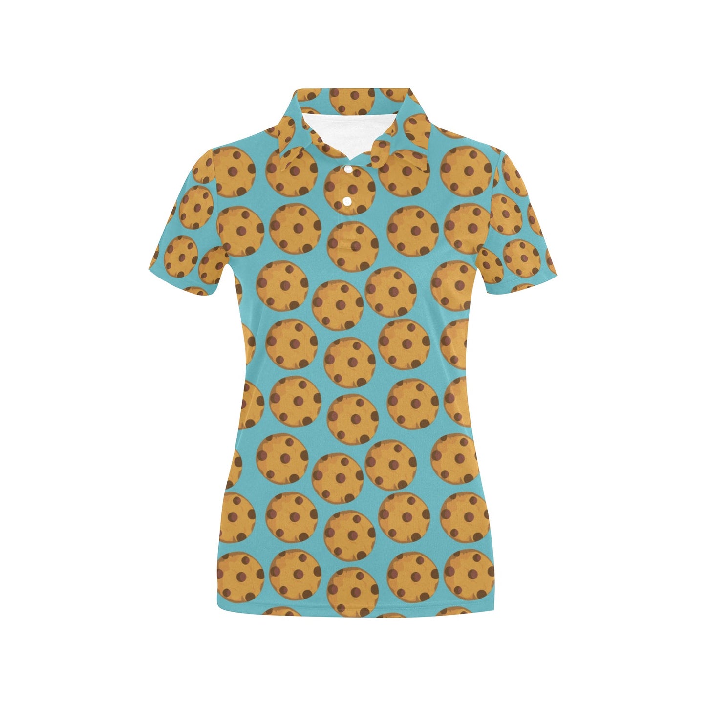 Cookie Pattern Print Design 01 Women's Polo Shirt