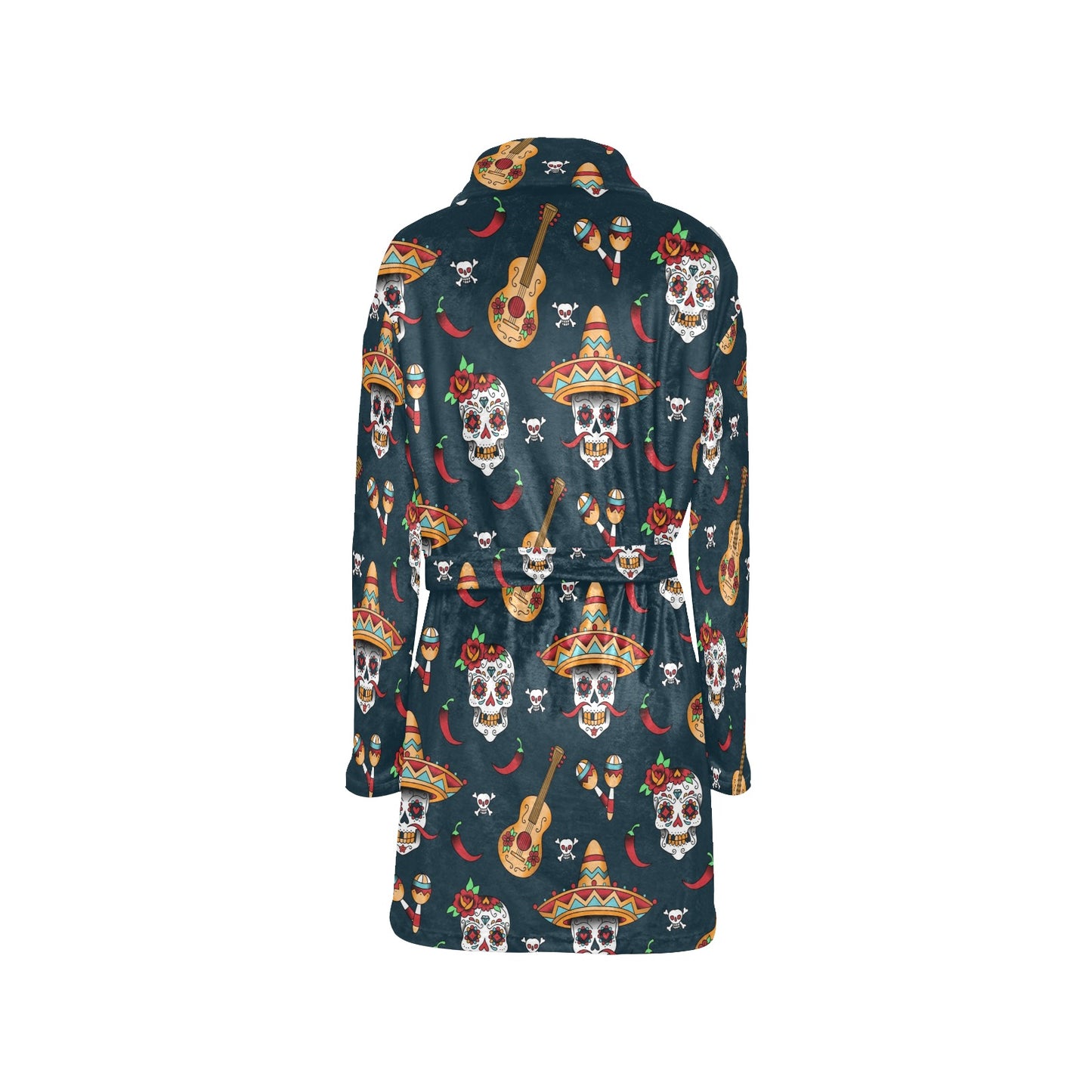 sugar skull Mexican Women's Fleece Robe