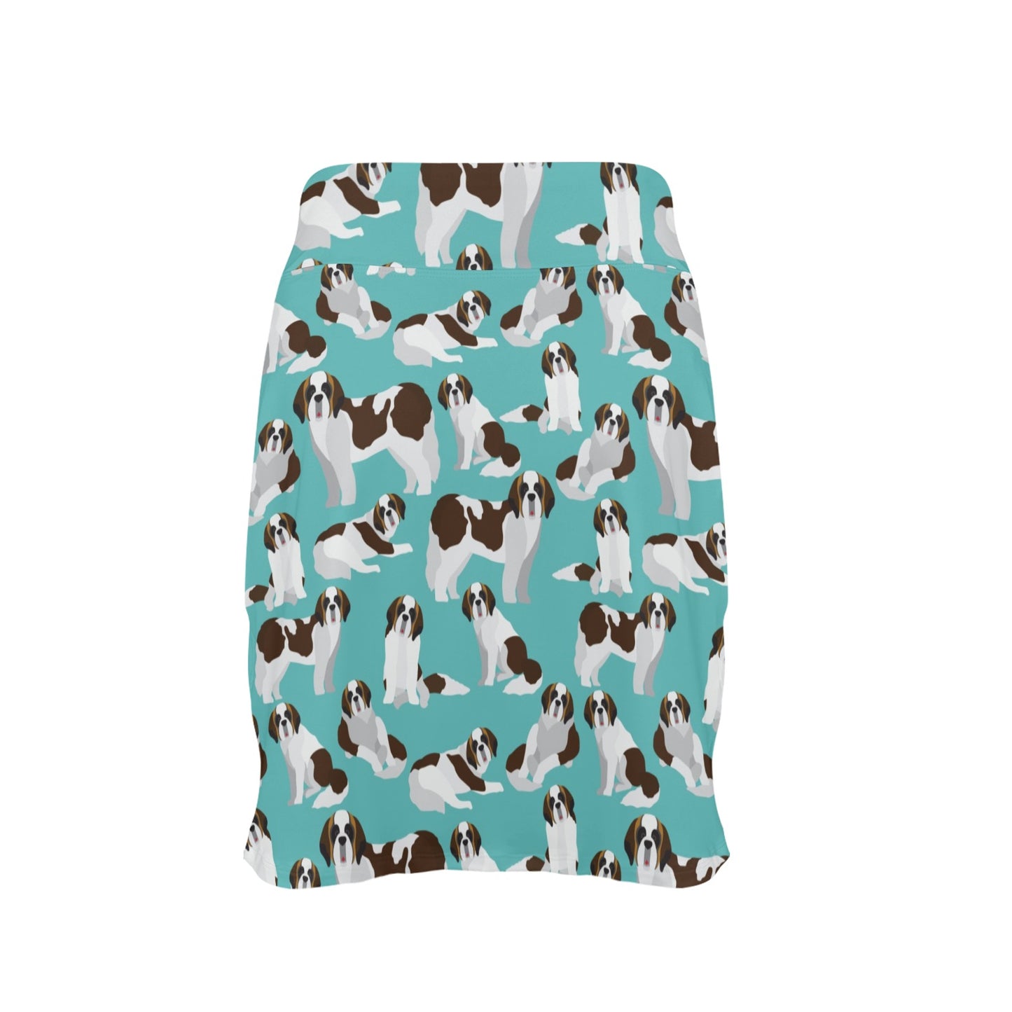 St Bernards Print Design LKS302 17" Golf & Pickleball Skort with Pockets