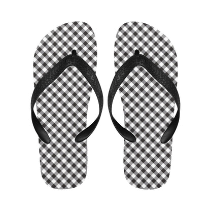 Gingham Print Design LKS402 Flip Flops