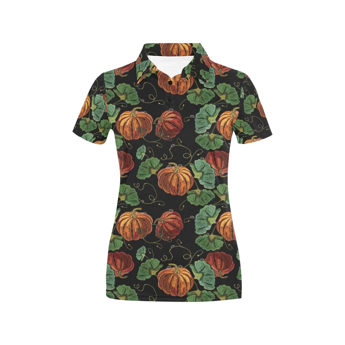 Pumpkin Pattern Print Design A02 Women's Polo Shirt