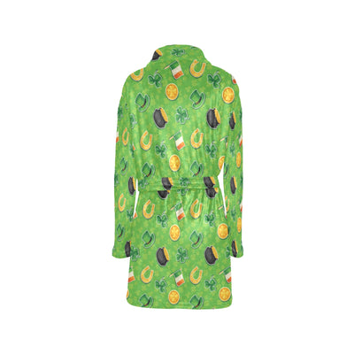 Shamrock Saint Patrick's Day Print Design LKS302 Women's Fleece Robe