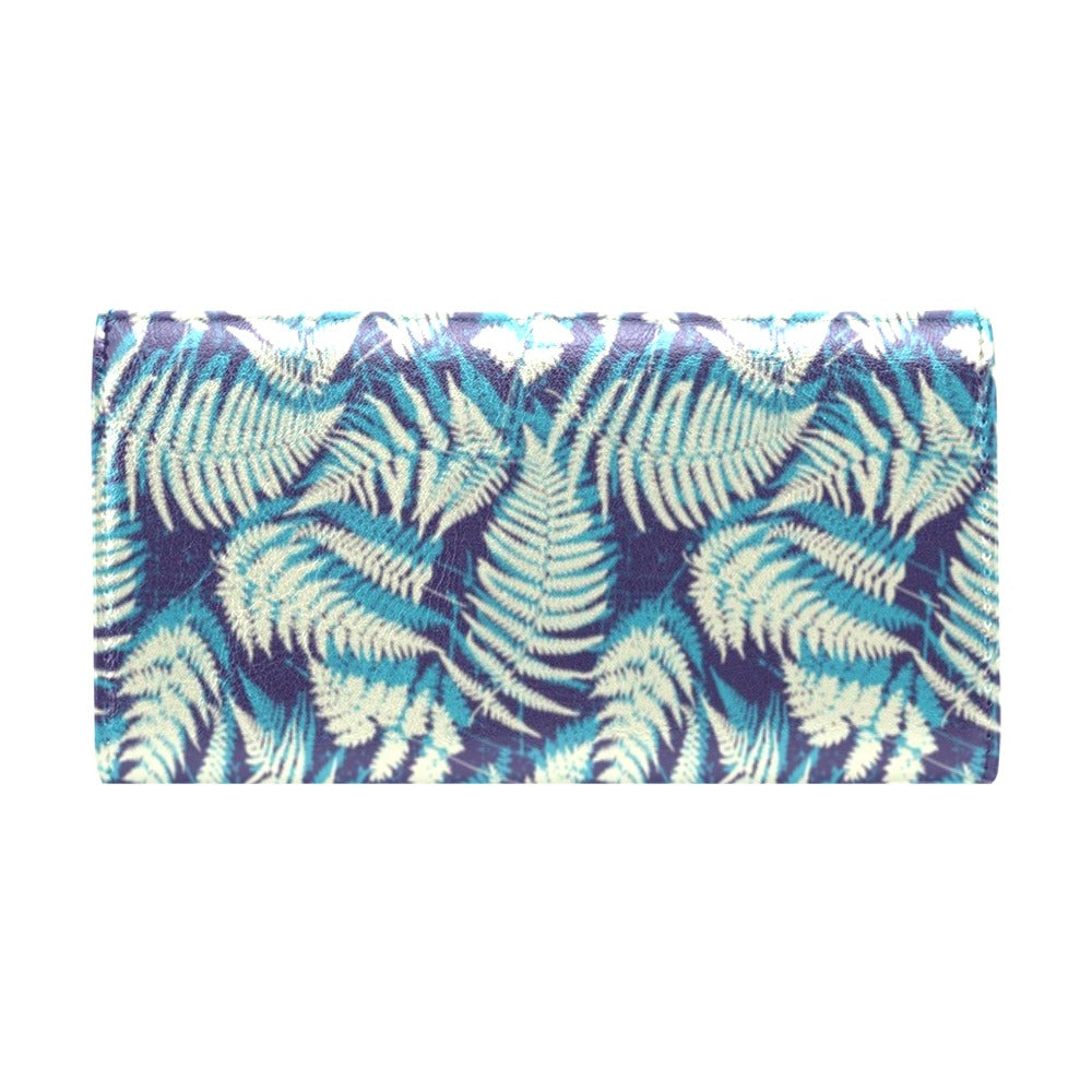 Fern Leave Summer Print Pattern Women's Trifold Wallet