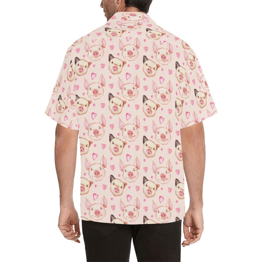 Pig Print Design LKS406 Men's Men's Hawaiian Shirt