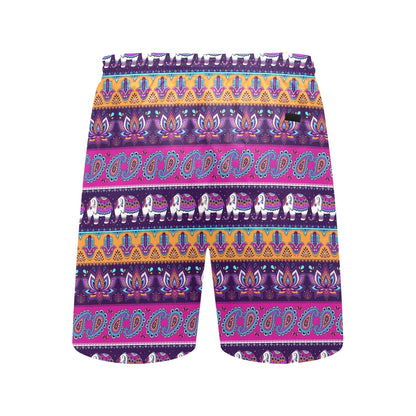 Boho Indian Style Pattern Men's Swim Trunks Beach Shorts