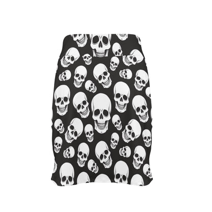 Skull Print Design LKS301 17" Golf & Pickleball Skort with Pockets