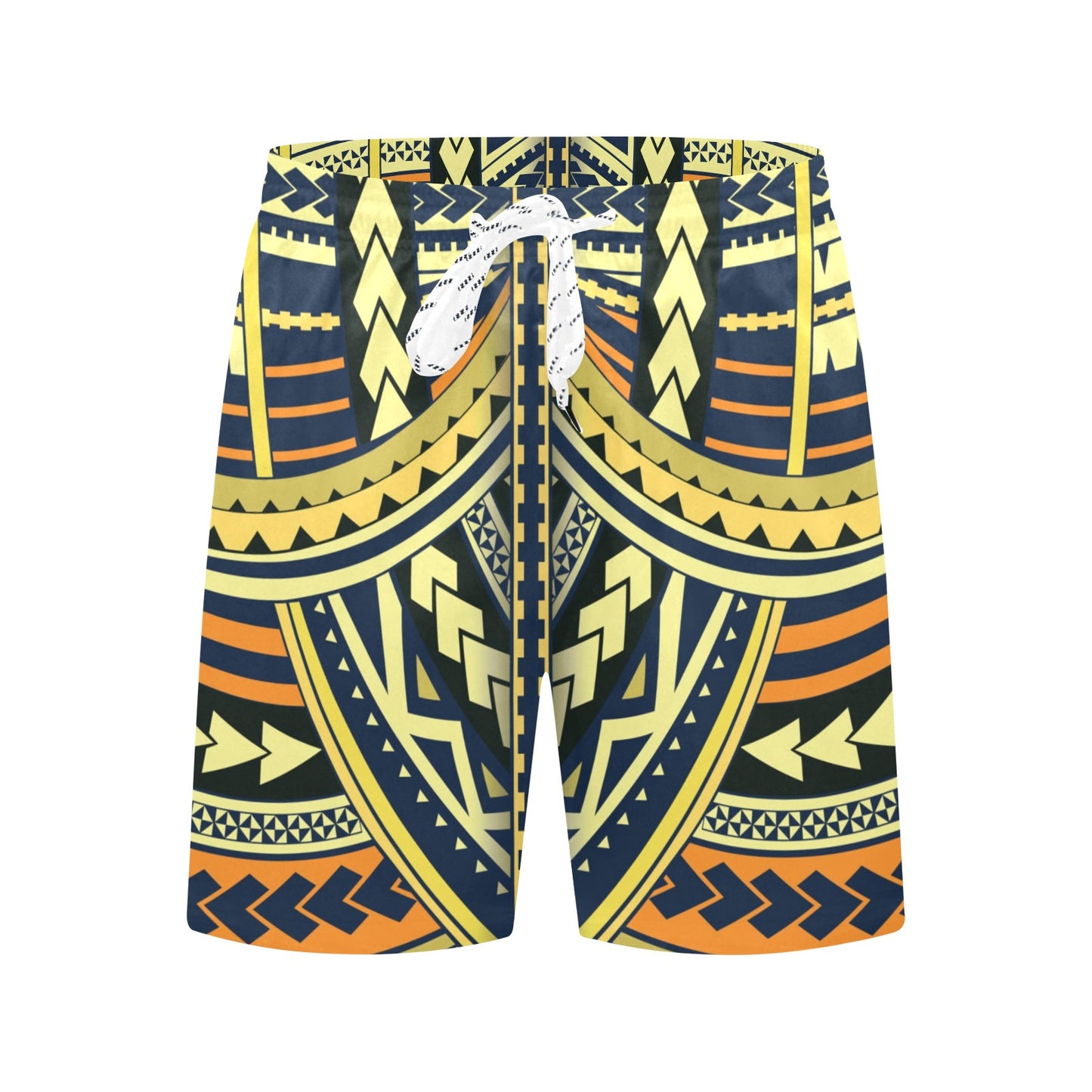 Polynesian Tattoo Print Men's Swim Trunks Beach Shorts