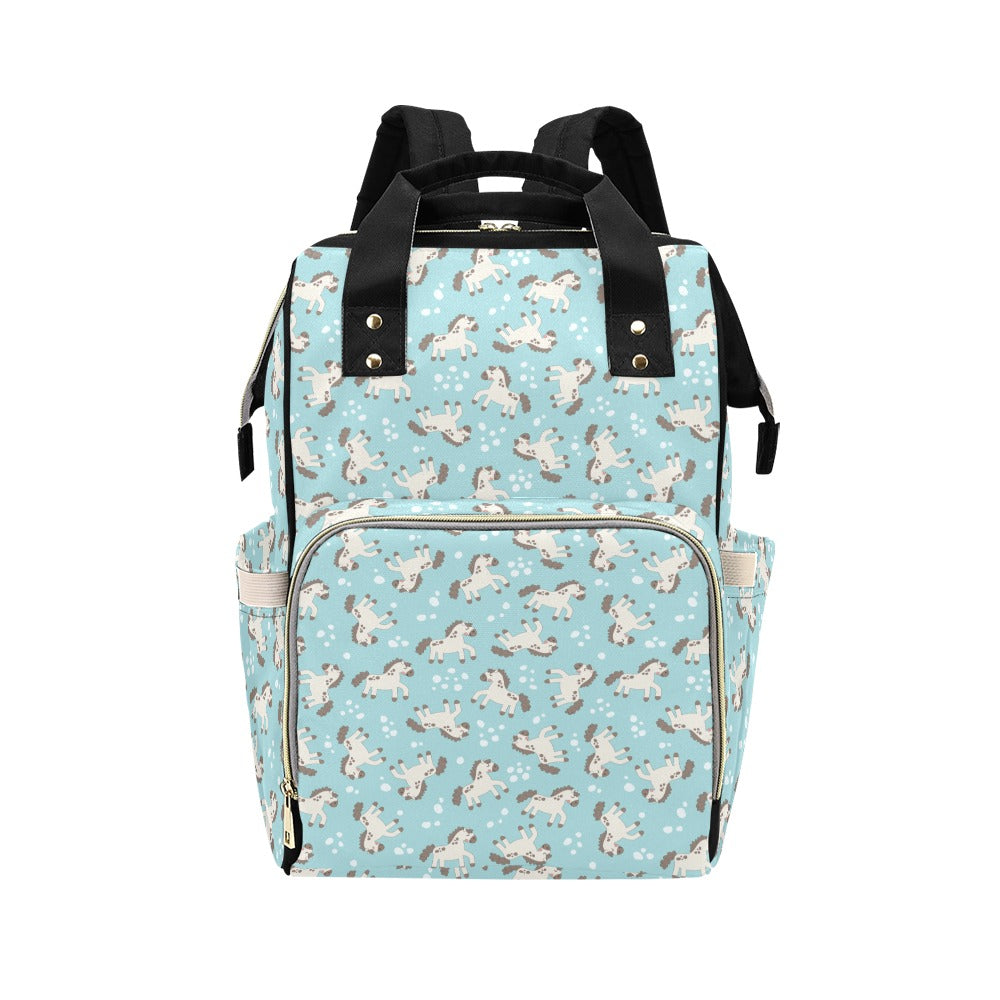 Horse Cute Print Design LKS306 Diaper Bag Backpack