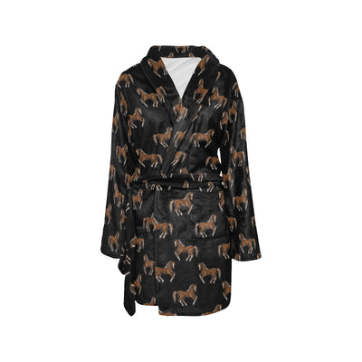 Horse Print Design LKS3010 Women's Fleece Robe