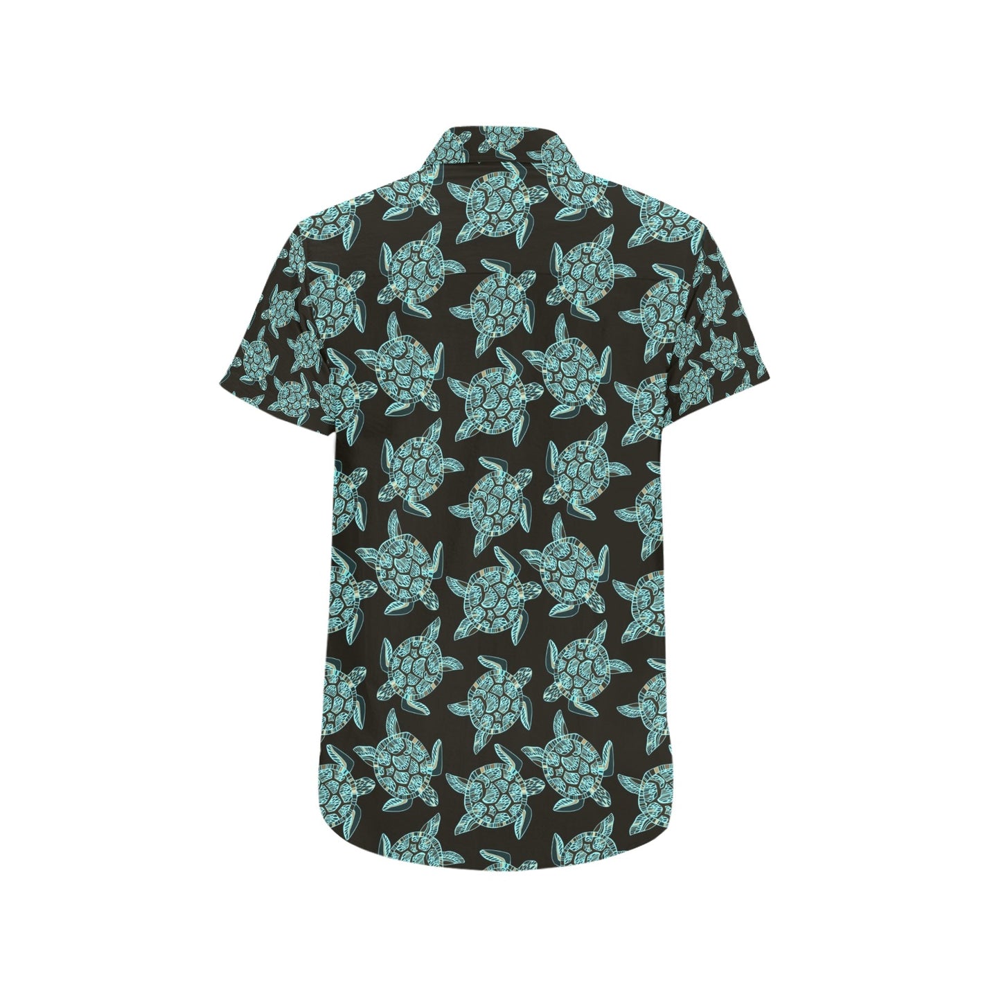 Sea Turtle Print Design LKS302 Men Short Sleeve Button Up Shirt