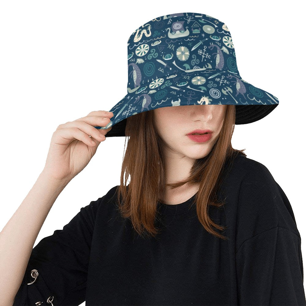 Vikings Print Design LKS305 Unisex Bucket Hat
