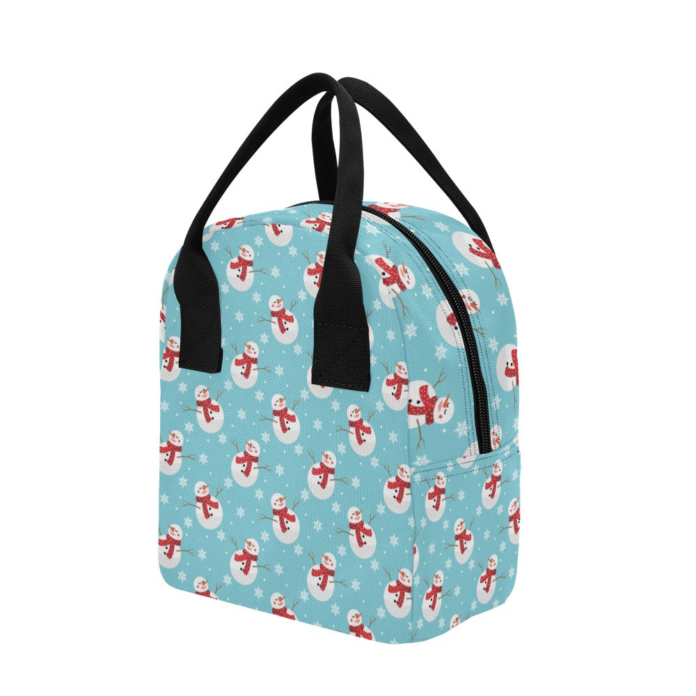 Snowman Print Design LKS304 Insulated Lunch Bag