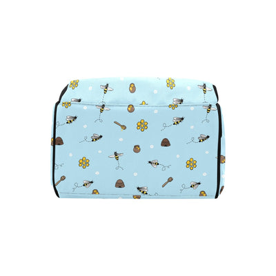 Honey Bee Print Design LKS307 Diaper Bag Backpack