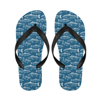 Salmon Fish Print Design LKS301 Flip Flops