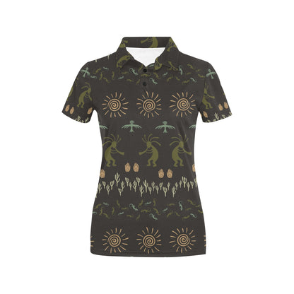Mayan Pattern Print Design 04 Women's Polo Shirt
