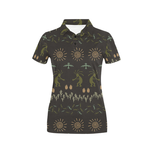 Mayan Pattern Print Design 04 Women's Polo Shirt