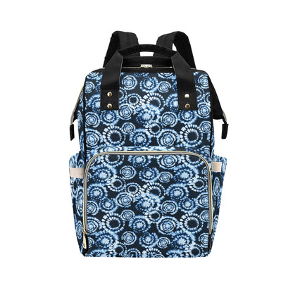 Tie Dye Dark Blue Print Design LKS306 Diaper Bag Backpack