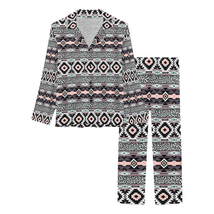 Safari Pattern Print Design LKS302 Women's Long Pajama Set