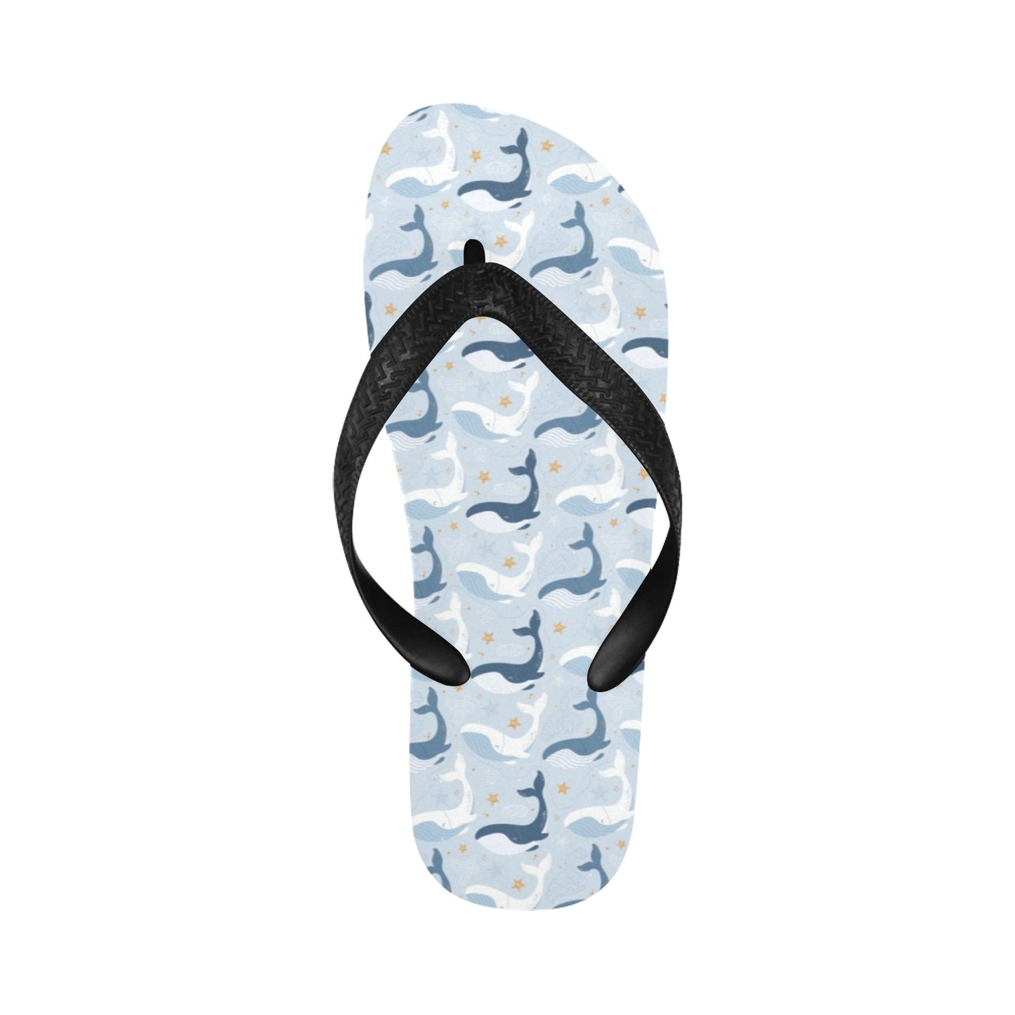 Whale Print Design LKS305 Flip Flops