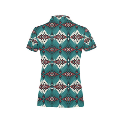 Southwest Pattern Print Design LKS308 Women's Polo Shirt