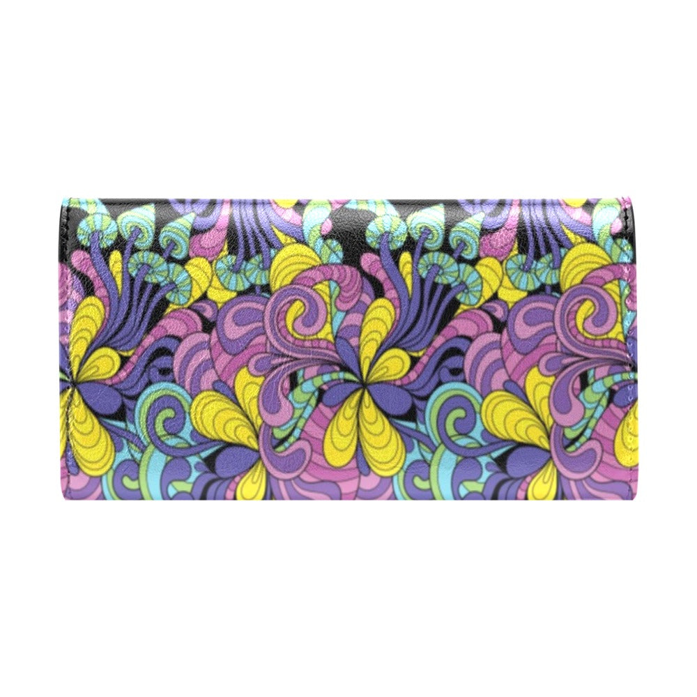 Trippy Print Design LKS305 Women's Trifold Wallet
